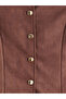 Esvab • Modern & Distinctive Zero Roba Collar Women's Suede Look Plain Vest - 7