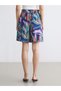 Two Mt Shop Quality Lcwaikiki Classic Green Elastic Waist Floral Women's Shorts - 4