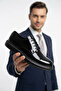 Classica Premium Vegan Leather Classic Men's Shoes Black Patent Leather
