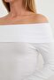 Basic Madonna Collar Modal Blouse - 6