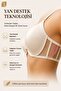 طقم حمالة صدر بوش أب LJ6950 |   طقم ملابس داخلية نسائية من القماش الدقيق مع دعم جانبي من الكأس B وأحزمة رفيعة مرصعة بالحجارة - 4