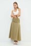Beli Drapeli Zippered Midi Skirt - 3