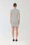 Striped Collar Half Button Dress - 6