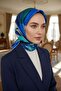 Silk Twill Geometric Pattern - Mint Green 90X90 Scarf Planting Shape: Hand Sewing - 2