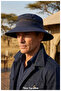 Unisex Wide Brim Mesh Foldable Safari Sun Hat Adjustable Drawstring Camping and Fishing Hat - 3