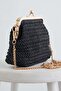 Scholarship Straw Handbag with Chain Strap - 2