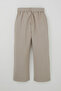 Girl's Pants with Tie Detail, Comfortable Cut, Pockets, 4-8 Years, Stone - 4