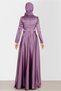 Pearl and Stone Embroidered Satin Evening Dress 50215 - 3
