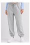 Women's Gray High-Waisted Elastic Cuff Jogger Sweatpants - Relaxed Fit with Pockets - 5