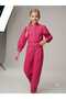 Girl's Judge Collar Balloon Sleeve Lined Crop Jacket Puff Detailed Harem Pants 2 Piece Set - 2