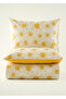 100% Cotton Daisy Double Duvet Cover Set Yellow (200X220 cm) - 5