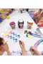 Cute Girls Painting Set, 7 Large Objects, 12 Colors of Paint, 2 Different Tipped Brushes - 4