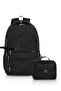 Mega Boy 3-Piece Luxury Crinkle Fabric High School and Middle School Backpack, Crinkle School Bag, Keychain Gift - 6