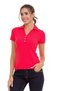 Wt361 striped textured straight collar basic women's t-shirt