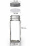 12-Piece Glass Spice Rack Set with Lid White Label Glass Spice Rack Set-Mh00Slvr12 - 8