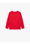 Long Sleeve Crew Neck Embroidered Cotton T-Shirt - 5