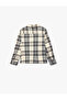 Long Sleeve Single Pocket Buttoned Plaid Lumberjack School Shirt - 3