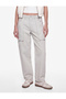 Low Waist Stitched Detail Cotton Pocket Regular Leg Carpenter Baggy Trousers - Baggy Jeans - 2
