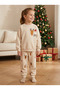 La Ciel Paris Girls' Christmas Themed Tracksuit Set Cream