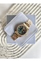 Round Classic Inside Green Gold Women's Wristwatch - 3