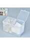 Transparent 1PC Nail Towel Storage Box Cotton Sheet Storage Box Independent Double Cell Nail Wash To - 7