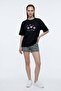 Oversized T-Shirt with Woven Label Detail and Cherry Print - 4
