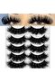 5 Pairs Eyelashes Faux Mink Eyelashes Long Lasting Fluffy Mink Lashes Dramatic Volume lashes Exte... - 7