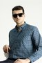 Long Sleeve Regular Fit Plaid Cotton Easy-Iron Shirt