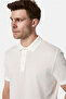 Regular Fit Polo Collar Embroidered 100% Mercerized Cotton T-Shirt - 4