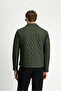 Regular Fit Plain Quilted Coat - 6