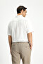Short Sleeve Regular Fit Button Collar Linen Look Cotton Sports Shirt - 6