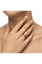 Black Enamel Design Gold Ring - 5