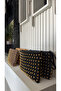 Handmade Wicker Leather Front and Back Beaded Clutch Handbag (30X20Cm) - 7