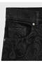Wide-Leg Jeans with Shawl Pattern - 5