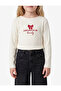 Cotton Long Sleeve Crew Neck Bow Printed T-Shirt - 2