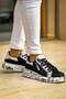 Kb-02 Kuback Lace-Up Crocodile Black Newspaper Casual Men's Shoes - 4