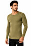 Men's Military Khaki Green Thermal Underwear Bottom Top Set and 2 Pairs of Khaki Green Socks-New Khaki Color - 3