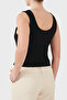 Ribbed Slim Fit Round Neck Top V6Gp05K2970 Top V6Gp05 K2970 Jblk - 2