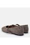 Large Size Women's Genuine Leather Suede Ballet Flats 41-42-43-44-Mink - 7