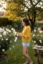 Mustard Yellow Crochet Openwork Seasonal Cardigan - 3