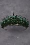 Crystal Stone Bead Embellished Bridal Henna Wedding Crown Green