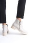 Th Colleciton Margaret Zippered Orthopedic Sole Heeled Women's Boots Ckt - Cream - 39 - 3