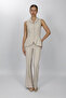 Shawl Collar Patchwork Vest Set 1536506-Beige - 1536506 - 2