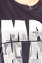 Mode XL Real Big Size Women's T-Shirt Bis Collar Manhattan U26118 Navy Blue - 4