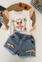My Little One's Cute Bear Printed Girls' Glasses Gift Summer Set for Girls - Orange