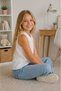 Girl's Scallop Collar Sleeveless Shirt Blouse / School Shirt - 4