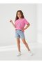 Girls' Denim Shorts Set Summer Stylish Model 2-Piece Set - 4