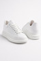 Unisex White Thick Sole Sneaker Casual Platform Sports Shoes - 9