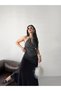 Polka Dot Backless Draped Blouse Halter Neckline Sandy Fabric - 2