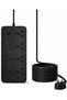 Universal 6-Outlet 3M Power Strip Extension Cord with 3 USB Ports & Type-C Fast Charging - 2